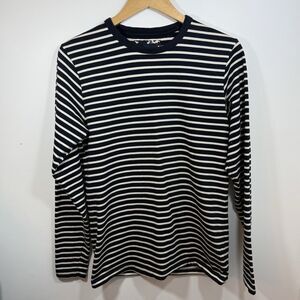 Cactus Man M Stripe Pullover Long Sleeve T-Shirt 100% Cotton Nautical